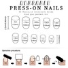Press on Nails Almond - Short False Nails with Flower