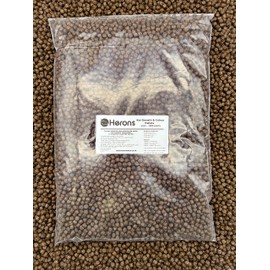 HERONS HERONS - Koi Growth & Colour Pellets, 6mm Premium Pond Fish Food, For Koi Carp, Shubunkin and Goldfish, Growth and Colour Enhancing, High Protein, Multi Ingredient C 1Kg
