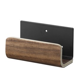 Yamazaki Industries 5284 Single Shinto Card Holder, Approx. W 3.3 x D 1.8 x H 2 inches (8.5 x 4.5 x 5 cm), Rin Simple Shrine Shelf Bill Holder, Brown