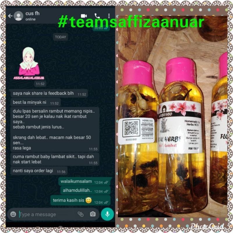 vco 🔥BEST SELLING🔥🎁+ MINYAK RAMBUT FLORAL HERBS [TANPA BAHAN KIMIA]