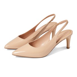 Cole Haan Women's Vandam Sling Back Pump 65mm, Brush Patent Leather, 10