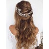 Gorais Crystal Bride Wedding Hair Vine Silver Bridal Hair Headband