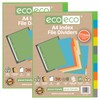 eco-eco A4 50% Recycled Multipunched Reinforced Colour Set 10 Subject