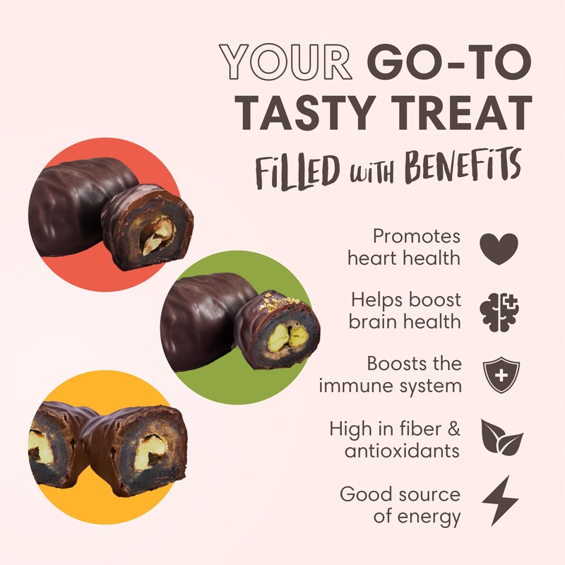 DORREL - Trio Bundle Pack: Belgian Dark Chocolate Covered Dates
