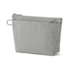MUJI 84475689 Wrinkle Nylon Pouch with Gusset, Gray, M, Approx.