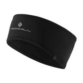 Ronhill Unisex Wind-block Headband, All Black, M L UK