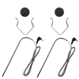 Xspeedonline New Temp Meat Probe Kit Fit for Pit Boss Pellet Grills and Smokers, 3.5mm Plug Thermometer Probe with 2 Pack Probe Grommets and Probe Clips,Replaces for 50152