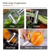 Fruit and Vegetable Peeler and Slicer, Stainless Steel one-Piece, 2-in-1