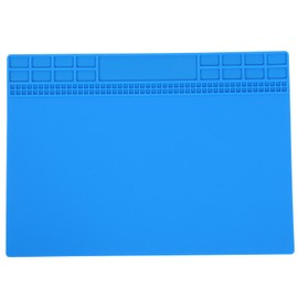 Repair Mat Heat Resistant Magnetic Silicone Computer Phone Solder Station Tools Pad 350x250x4mmDrak Blue