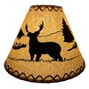 Rustic Oiled Kraft Laced Deer Lamp Shade - 14"