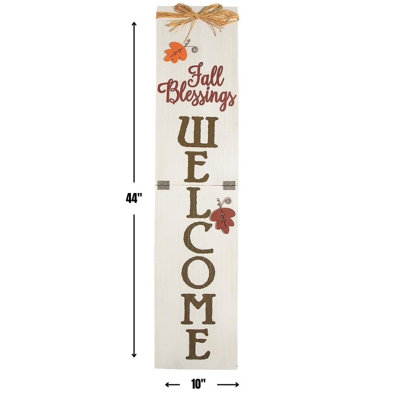 Fun Express Fall Blessings Welcome Sign (Wood) Rustic Home Decor