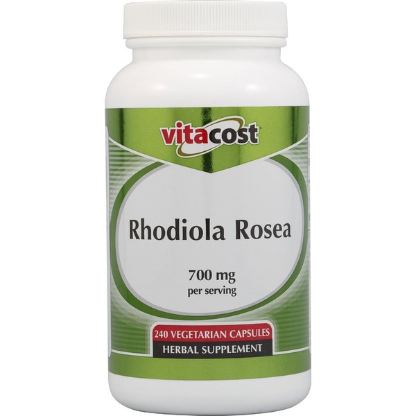 Vitacost Rhodiola Rosea - Standardized - 700 mg per Serving - 240 Vegetarian Capsules