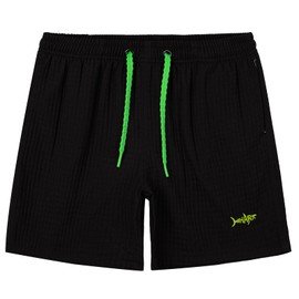 CALBOUNT Boys' Swimming Shorts Beach Mesh Shorts Lightweight Swimming Shorts with Mesh, black
