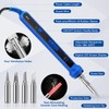 Soldering Iron Kit, 100 W LED Visible Temperature Adjustable 180-520°C