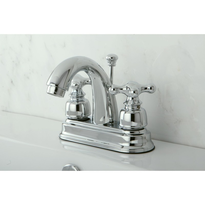 Kingston Brass KB5612AX Restoration 4-Inch Centerset Lavatory Faucet, Polished