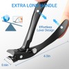 Ergonomic Toenail Clippers with Wide Jaw for Easy Trimming