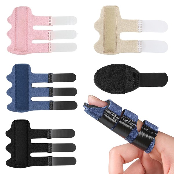 Trigger Finger Splint, 5Pcs 3 Size Thumb Splint with Adjustable