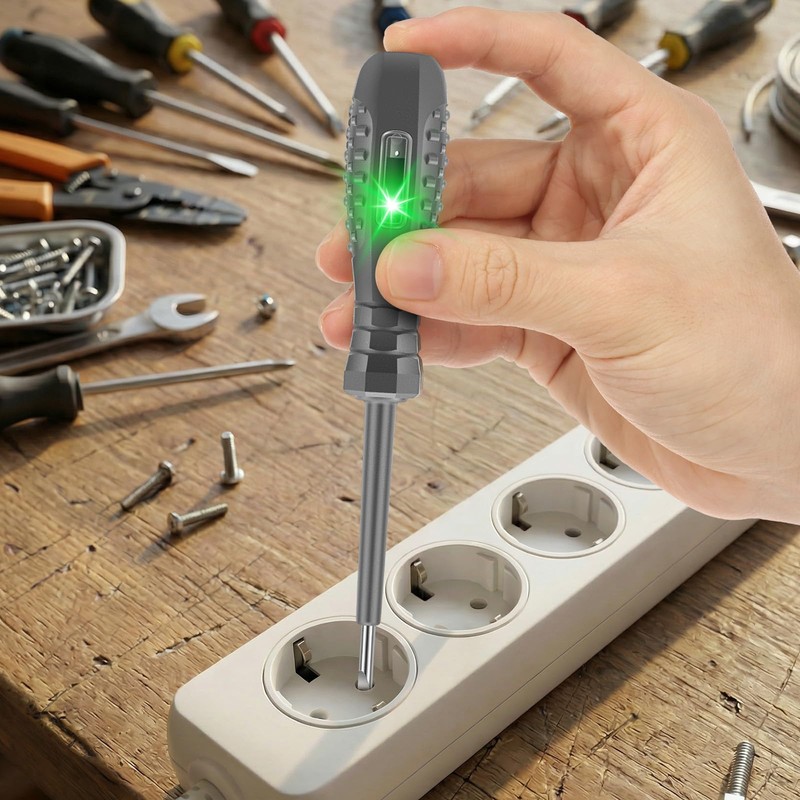 2Pcs High Torque Voltage Tester Screwdriver Set, 2-in-1 Non Contact/Contact