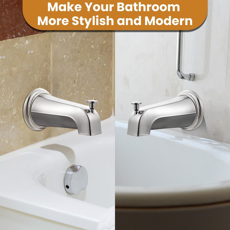 Dreyoo Tub Spout (Universal Fits 1/2" Copper Pipe, 1/2" IPS