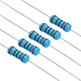 PATIKIL 300 Pieces Metal Foil Resistance Assortment Kit 1K Ohm - 820K Ohm 30 Values 1W 1% Tolerance for DIY Projects Experiments