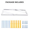 YUMORE White Folding Shelf Brackets, 20 Inch Heavy Duty L