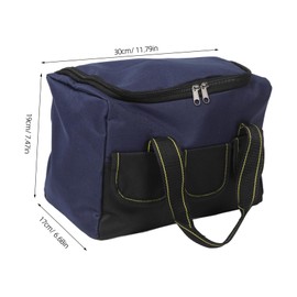 LALAFINA Large Capacity Heavy Duty Tool Storage Bag Portable Tote for Electricians Durable Oxford Cloth Multifunctional Organizer for Home Repairs Construction Projects Enhanced Durability
