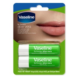 Unilever Vaseline Lip Therapy Aloe Care 2x4.8g 2 count