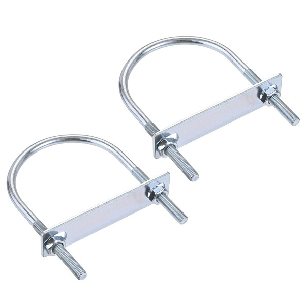 sourcing map Round U-Bolts 2 Sets 3.15"(80mm) Inner Width 130mm