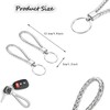 CAVLA 2 Pcs Braided Leather Keyring, Keychains, Handmade Weave Rope