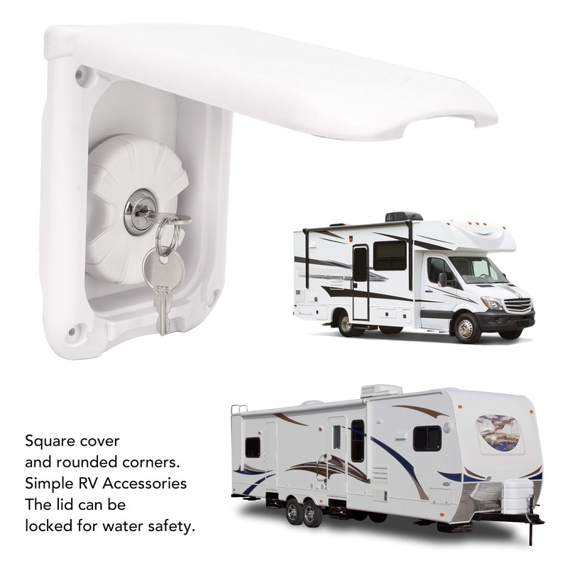 RV Gravity Fresh Water Fill Hatch Inlet with Keys Square