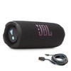 JBL Flip 7 (Black/Orange) + Bundle with USB-C Braided Cable