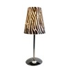 Simple Designs LT3024-ZBA Mini Silver Table Lamp with Animal Print
