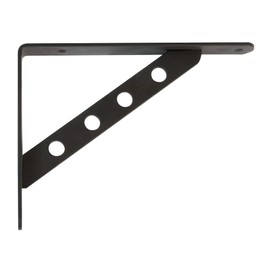 Amig - Shelf Bracket Stainless Steel Model 25 | Metal Bracket for Shelves | Shelf Bracket | Colour: Black | Dimensions: 300 x 240 mm | Recommended Max Weight: 260 kg