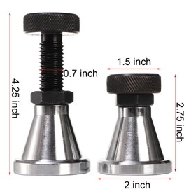 Yarlung 2 Pack Adjustable Screw Jack, Machinist Jack Post Height 2.75" to 4.25", Heavy Duty Screw Jack Stands for Leveling Work, Milling Drilling Machines
