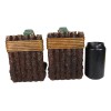Rustic Western Star Turquoise Birchwood Birch Tree Cross Decorative Bookends