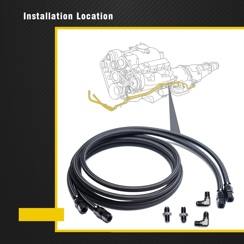 6AN transmission cooler lines Compatible with 4L60 700R4 TH350 TH400