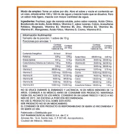 Vitaminas Complejo B Y Antioxidantes 10 Sobres Sabor Naranja