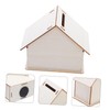 Kisangel 10PCS Wooden House Craft Piggy Bank Kit Unfinished DIY