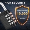 ZHEGE Combination Padlock for Locker, 4 Digit Combination Lock for