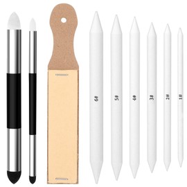 Giantree 9 Stück Papierwischer Set, Papierwischer Zum Zeichnen Blending Stump Radiergummi Skizzen Schwamm Radierstift Malerei Für Abwischen Korrigieren Kunst Zeichnen Künstler