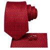Hi-Tie Mens 70inches Tie Set Black Red Checks Extra Long