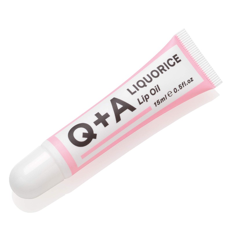 Q+A Liquorice Lip Oil. A hydrating, healing and plumping lip
