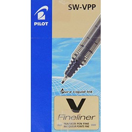 Pilot V Fineliner Liquid Ink 1.2 mm Tip - Blue, Box of 12