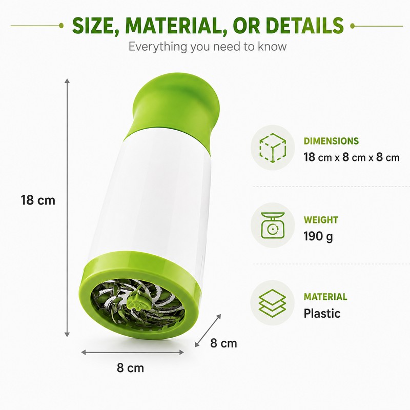 Manual Herb Grinder for Kitchen Prep – Handheld Parsley, Cilantro