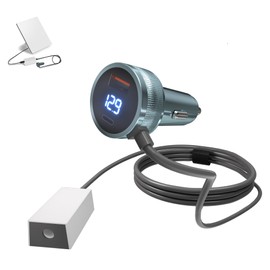 LED Car Charger Step-Up Converter for Starlink Mini, DC Power Adapter with Dual USB-A/USB-C Ports | 12-36V Input, LED Display, 60M/200FT Extended Range for RV, Truck, Boat & Outdoor