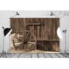 BELECO 7x5ft Fabric Cowboys Photo Backdrop Barn Door Old Barn