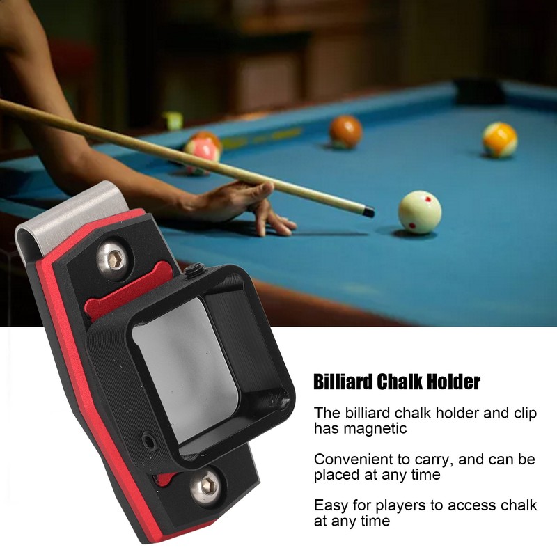Billiard Chalk Holder Aluminum Alloy Magnetic Snooker Chalk Tip Storage