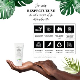 Hunvréa-Skin, Mattierende Feuchtigkeitscreme für den Körper, Bio Vegan-zertifiziert, Für empfindliche Haut, Trockene bis sehr trockene Haut, mit Sheabutter und Süßmandelöl, Made in France - 100ml