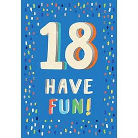 Piccadilly Greetings 18th Birthday Boy Milestone Birthday Card Age 18, Approx. 7 x 5 inches