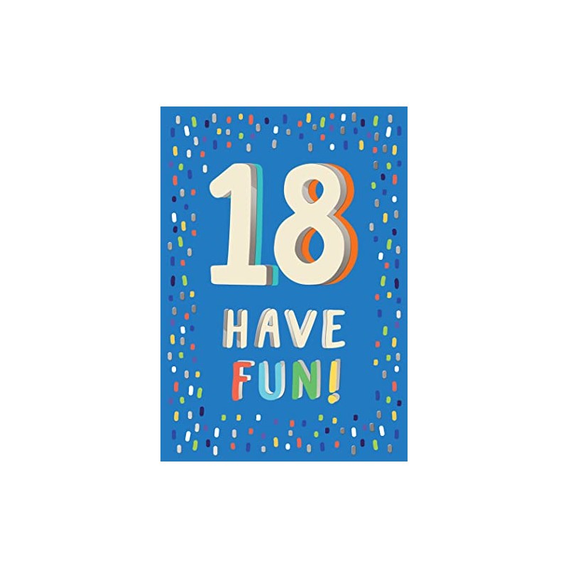 Piccadilly Greetings 18th Birthday Boy Milestone Birthday Card Age 18,